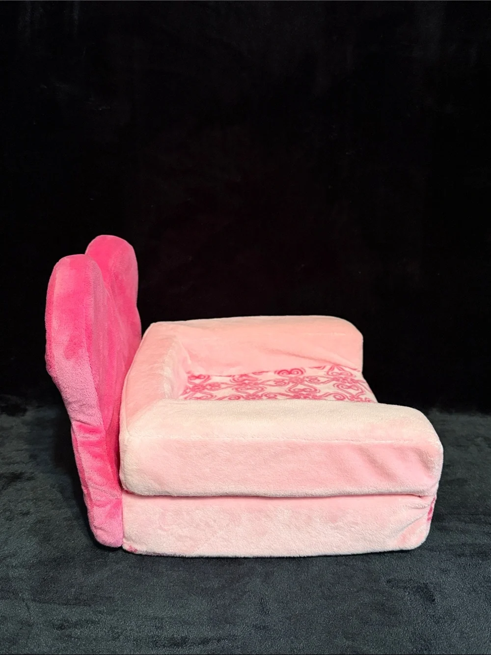 Build-A-Bear Pink Heart Plush Foldable Bed Chair Can be used for 18” Dolls